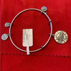 Alex and Ani Silver Bangle with Charms